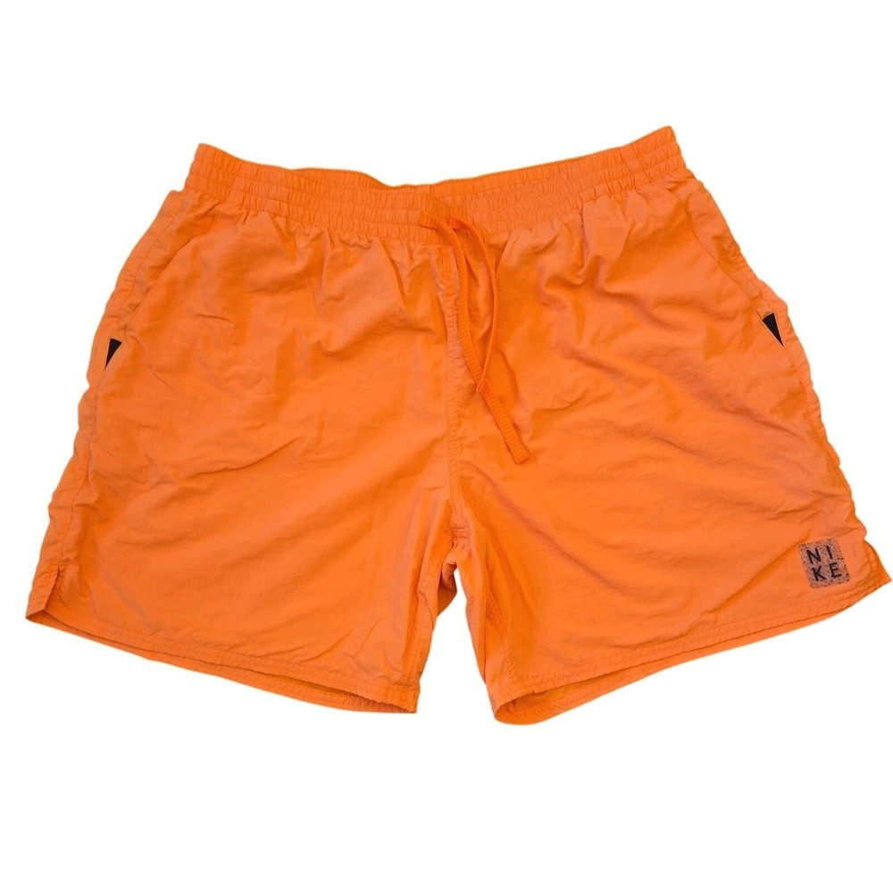 Nike Move To Zero Lined Mens Swim Trunks In Orange Size XXL EUC
